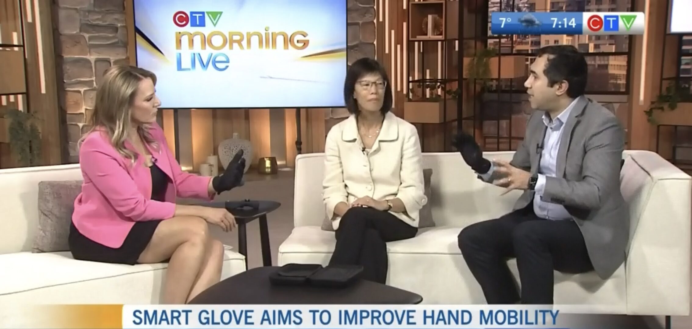 MarsWear Smart Gloves featured on TV, highlighting our study for stroke patients